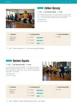 Klassenzimmer, Beispielseite Zahlen-Sprung und Rechen-Squats
