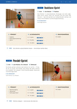 Leichtathletik, Beispielseite mit zwei Übungen