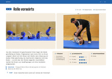 Turnen, Beispielseite Rolle vorwärts
